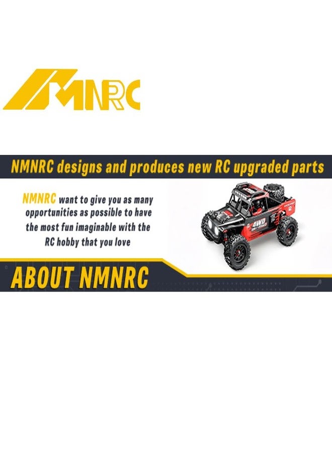 NMNRC Pre Glued Wheel and Tire Plastic Rim Rubber for Arrma 1/16 Mojave Grom RC Car Upgrades Part White - Image 2
